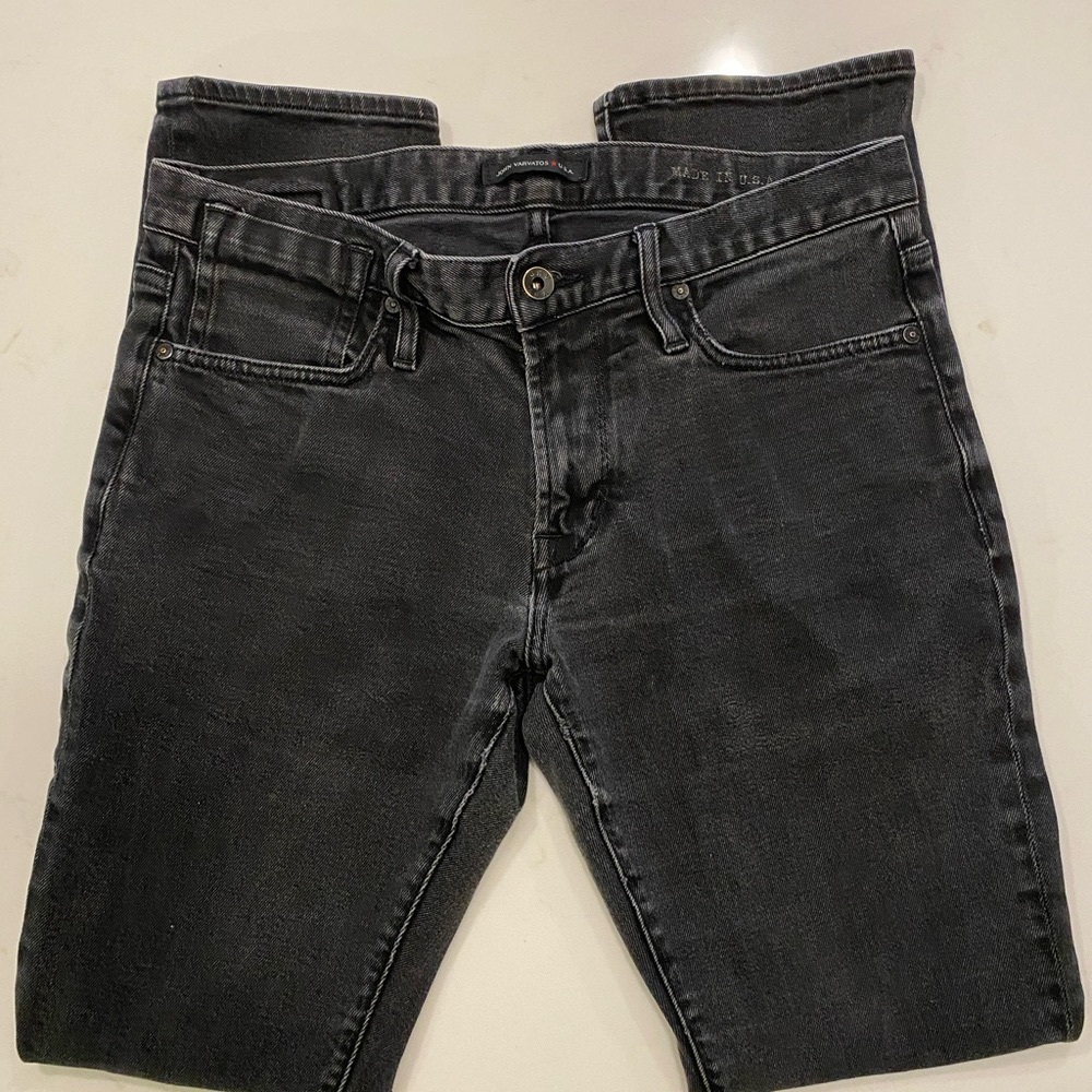 John Varvatos jeans Bowery Dark Grey/Black Slim Straight